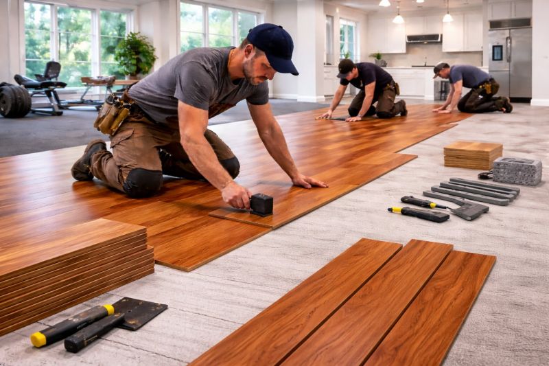 Cherry Floor Installation in Kenmore, WA