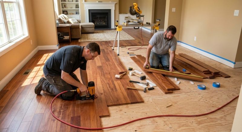 Cherry Floor Installation in Kenmore, WA