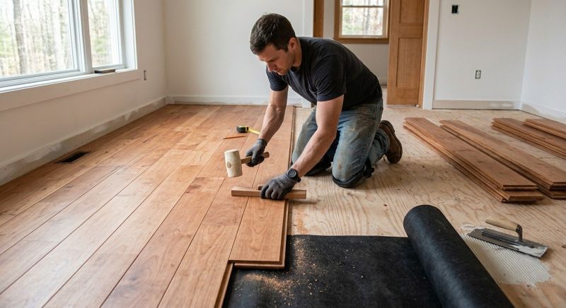 Cherry Floor Installation in Lake Stevens, WA