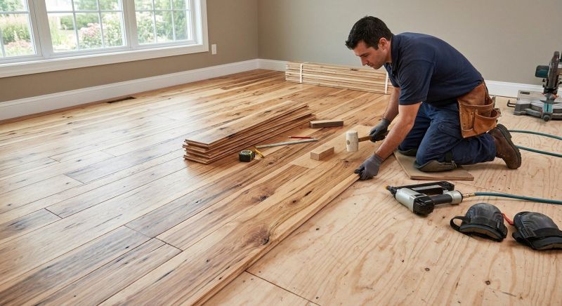 Hickory Floor Installation in Snohomish County, WA