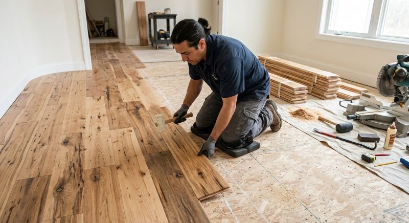 Hickory Floor Installation in Snohomish County, WA