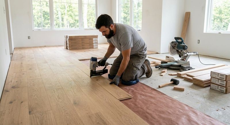 Oak Floor Installation in Port Gamble, WA