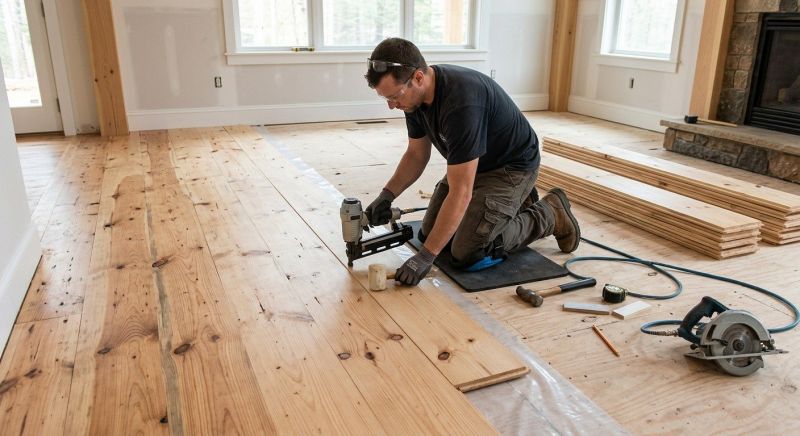 Pine Floor Installation in Snohomish County, WA
