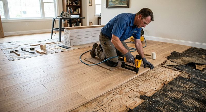 Wood Floor Replacement in Bainbridge Island, WA